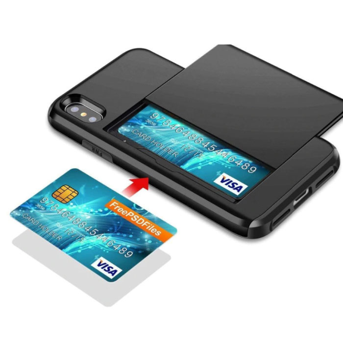 Hoe dan ook nieuwigheid relais iPhone 5S - Wallet Card Slot Cover Case Hoesje Business | Stuff Enough.be