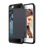 VOFOLEN iPhone 5 - Funda con ranura para tarjeta tipo cartera Funda Business Black