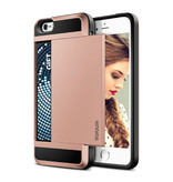 VOFOLEN iPhone 6 - Funda con ranura para tarjeta y billetera Funda Business Pink