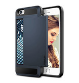 VOFOLEN iPhone 6S - Custodia a portafoglio con copertura per slot per schede Business Blue
