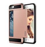 VOFOLEN iPhone 6S - Funda con ranura para tarjeta tipo cartera Funda Business Pink