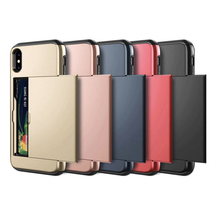 VOFOLEN iPhone XR - Funda con ranura para tarjeta tipo cartera Funda Business Pink