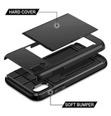 VOFOLEN iPhone XS - Wallet Card Slot Cover Case Hoesje Business Rood