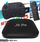 Stuff Certified® S6 Pro 4K TV Box Mediaspeler Android Kodi - 2GB RAM - 16GB Opslagruimte + Draadloos Toetsenbord