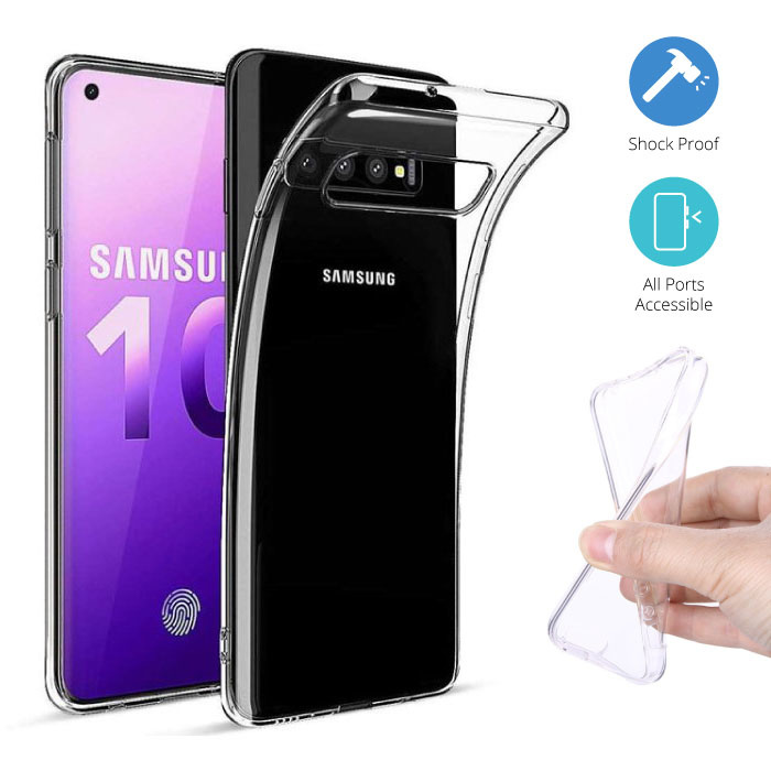 Caso claro transparente de silicona caso de TPU para Samsung Galaxy S10 Plus