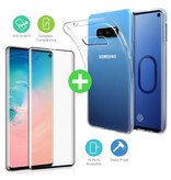 Stuff Certified® Custodia in TPU trasparente per Samsung Galaxy S10e + protezione per lo schermo in vetro temperato