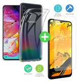 Stuff Certified® Samsung Galaxy A70 Transparant TPU Hoesje + Screen Protector Tempered Glass
