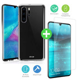 Stuff Certified® Custodia in TPU trasparente per Huawei P30 Pro + vetro temperato proteggi schermo