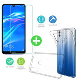 Stuff Certified® Huawei Y7 2019 Transparant TPU Hoesje + Screen Protector Tempered Glass