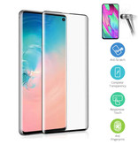 Stuff Certified® Samsung Galaxy S10 Plus Funda TPU Transparente + Protector de Pantalla Vidrio Templado