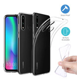 Stuff Certified® Coque en TPU transparente Huawei P30 Lite + Protecteur d'écran en verre trempé