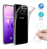 Stuff Certified® Coque TPU transparente Samsung Galaxy S10 + Protecteur d'écran en verre trempé