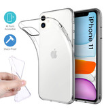 Stuff Certified® Coque en TPU transparente pour iPhone 11 Pro + Protecteur d'écran en verre trempé