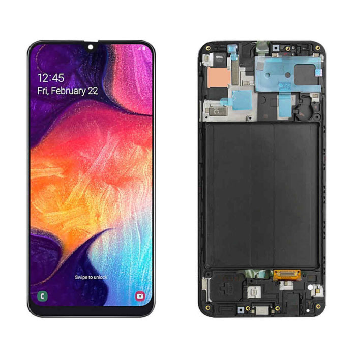 Pantalla Samsung Galaxy A50 A505 (Pantalla táctil + AMOLED + Partes) Calidad A + - Negro