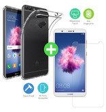 Stuff Certified® Huawei P Smart Transparant TPU Hoesje + Screen Protector Tempered Glass