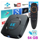 Stuff Certified® Transpeed 6K Ultra HD TV Box Media Player Android Kodi - 4 GB di RAM - 64 GB di spazio di archiviazione