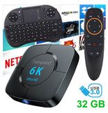 Stuff Certified® Transpeed 6K Ultra HD TV Box Media Player Android Kodi - 4 GB di RAM - 32 GB di spazio di archiviazione + Tastiera wireless