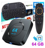 Stuff Certified® Transpeed 6K Ultra HD TV Box Media Player Android Kodi - 4 GB di RAM - 64 GB di spazio di archiviazione + Tastiera wireless