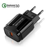 OLAF Qualcomm Quick Charge 3.0 Ładowarka ścienna USB Ładowarka ścienna AC Ładowarka domowa Wtyczka Ładowarka - czarna
