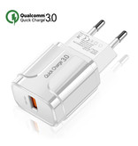 OLAF Qualcomm Quick Charge 3.0 Cargador de pared USB Cargador de pared Cargador doméstico de CA Adaptador de cargador de enchufe - Blanco