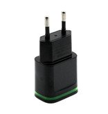 AIXXCO Dual USB Wandladegerät Wandladegerät AC Home Ladegerät Stecker Ladegerät Adapter 5V - 2A Schwarz