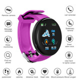 Stuff Certified® Oryginalny Smartwatch D18 Zakrzywiony smartfon HD Fitness Sport Activity Tracker Zegarek iOS Android Różowy