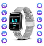 Lige Fashion Sports Smartwatch Fitness Sport Activity Tracker Smartphone Watch iOS Android iPhone Samsung Huawei Silver Metal