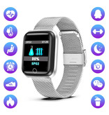 Lige Mode Sport Smartwatch Fitness Sport Aktivität Tracker Smartphone Uhr iOS Android iPhone Samsung Huawei Silver Metal