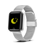 Lige Mode Sport Smartwatch Fitness Sport Aktivität Tracker Smartphone Uhr iOS Android iPhone Samsung Huawei Silver Metal