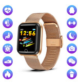 Lige Moda Sport Smartwatch Fitness Sport Activity Tracker Smartphone Watch iOS Android iPhone Samsung Huawei Gold Metal