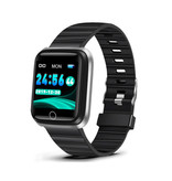 Lige Moda Sport Smartwatch Fitness Sport Activity Tracker Smartfon Zegarek iOS Android iPhone Samsung Huawei Srebrny Czarny TPU