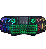 Stuff Certified® RGB Verlicht Backlit i8 Mini Draadloos QWERTY Toetsenbord 2.4GHz voor Mediaspeler TV Box Android Xbox Playstation