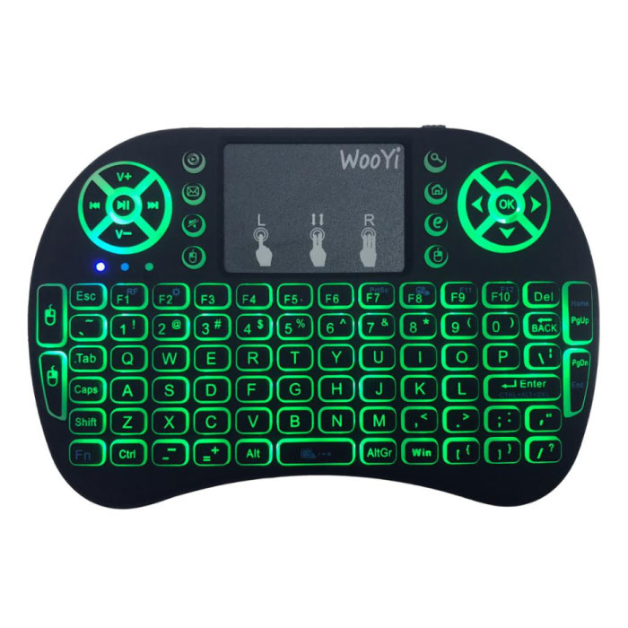 Stuff Certified® RGB Verlicht Backlit i8 Mini Draadloos QWERTY Toetsenbord 2.4GHz voor Mediaspeler TV Box Android Xbox Playstation