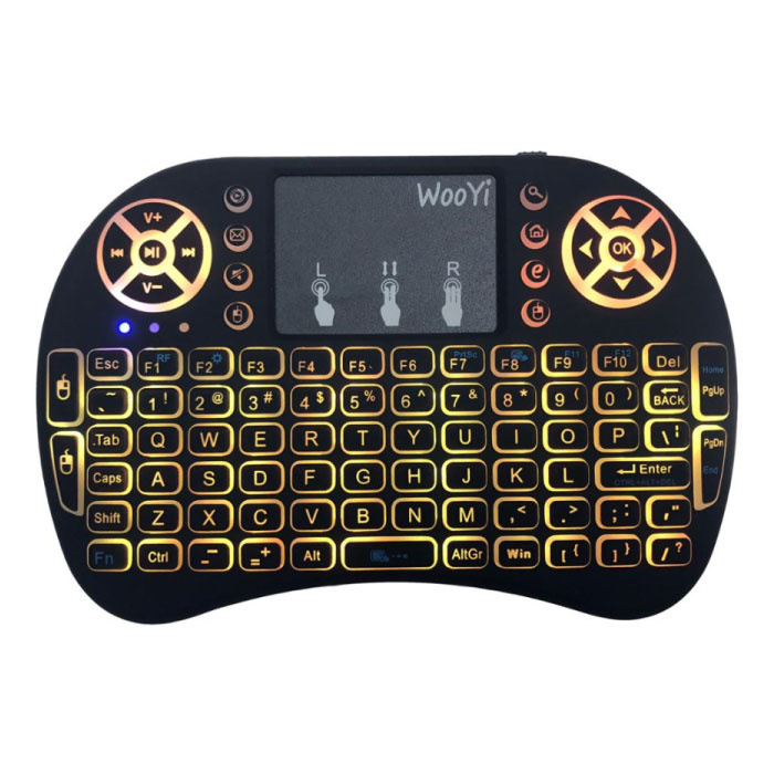 Stuff Certified® RGB Verlicht Backlit i8 Mini Draadloos QWERTY Toetsenbord 2.4GHz voor Mediaspeler TV Box Android Xbox Playstation