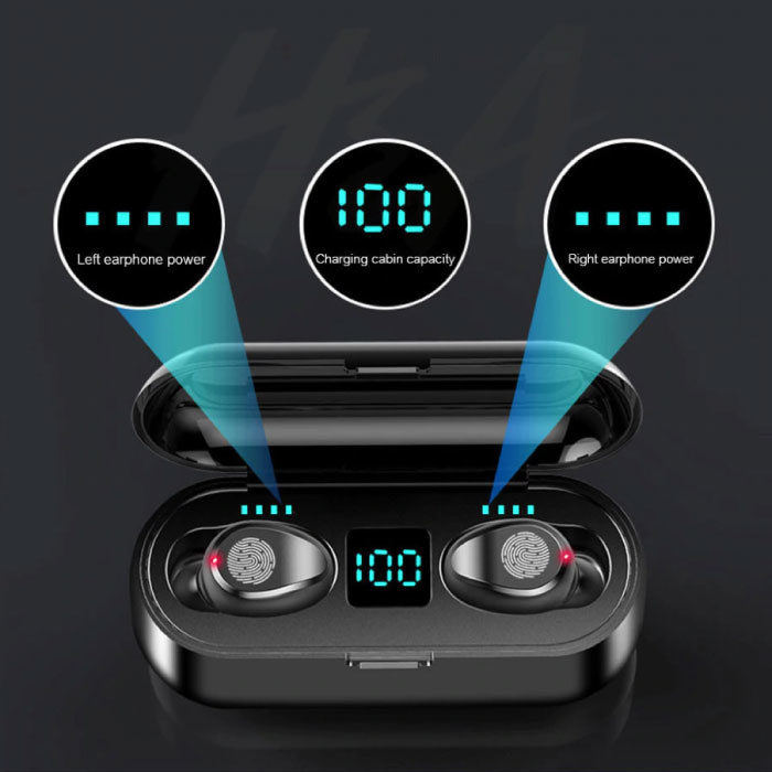 F9 TWS Wireless Smart Touch Control Earpieces Bluetooth 5.0 Ear Wireless Buds Earphones Earbuds 2000mAh Powerbank