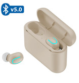 Stuff Certified® TWS Wireless Bluetooth 5.0 Earphones In-Ear Wireless Buds Earphones Earbuds Earphone Beige - Clear Sound