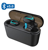 Stuff Certified® TWS Draadloze Bluetooth 5.0 Oortjes Wireless Buds Earphones Earbuds Oortelefoon Zwart - Helder Geluid