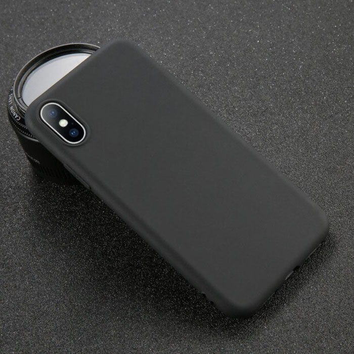 USLION Funda de silicona ultradelgada para iPhone 5, carcasa de TPU, negro