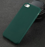 USLION Coque en silicone ultra-mince pour iPhone 5 Housse en TPU Vert