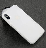 USLION Coque en silicone ultra-mince pour iPhone 5 Housse en TPU Blanc