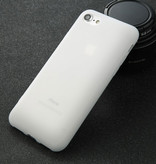 USLION Coque en silicone ultra-mince pour iPhone 5 Housse en TPU Blanc