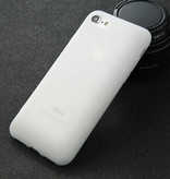 USLION Funda de silicona ultradelgada para iPhone 5, carcasa de TPU, blanco