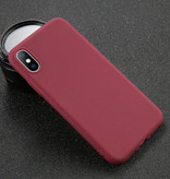 USLION Coque en silicone ultra-mince pour iPhone 5 Housse en TPU Marron