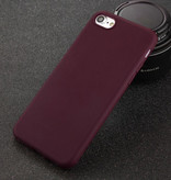 USLION Coque en silicone ultra-mince pour iPhone 5 Housse en TPU Marron