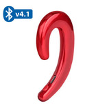 You First Écouteurs sans fil Bluetooth 4.1 casque à conduction osseuse avec microphone écouteur rouge
