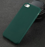 USLION Etui silikonowe Ultraslim do iPhone'a 5S Etui z TPU w kolorze zielonym