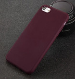 USLION Funda de silicona ultradelgada para iPhone 5S, carcasa de TPU, marrón