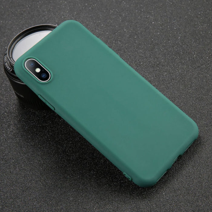 Funda de silicona ultrafina para iPhone SE (2016), funda de TPU, color verde