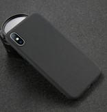 USLION Coque en silicone ultra-mince pour iPhone 6S Housse en TPU Noir