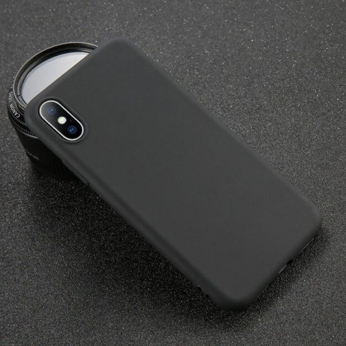 Coque en silicone ultra-mince pour iPhone 6S Housse en TPU Noir